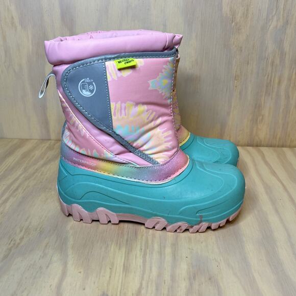 Western Chief Snow Boots Pink Girls size 2 - Picture 1 of 10
